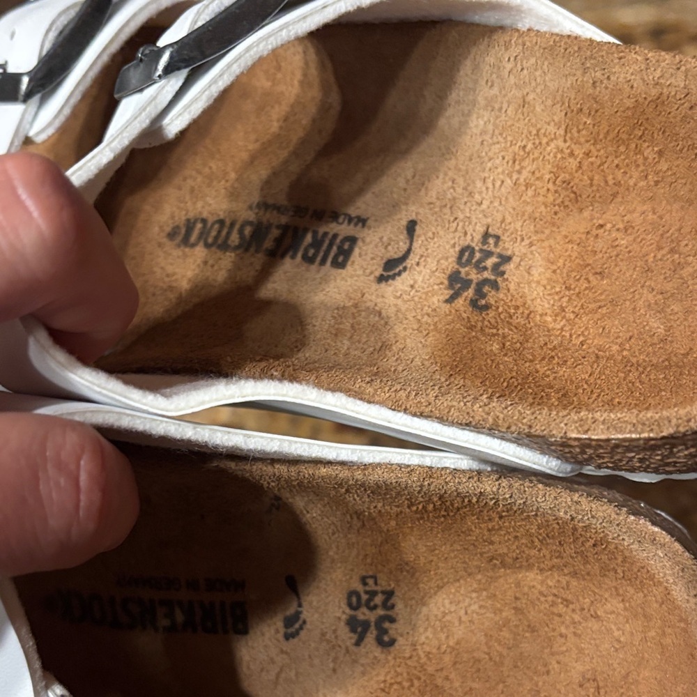 Birkenstock Kids White Double Buckle Sandals - Picture 5 of 5